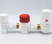 Комплект подкл. радиатора угловой 1/2"х1/2" Vario ROYAL  белый матовый