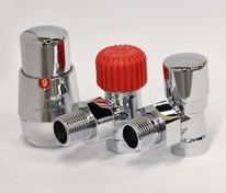 Комплект подкл. радиатора угловой 1/2"х1/2" Vario ROYAL хром 