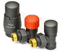 Комплект подкл. радиатора уловой 1/2"х1/2" Vario ROYAL графит структурный 