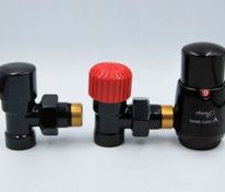 Комплект подкл. радиатора угловой 1/2"х1/2" Vario ROYAL  черный глянцевый
