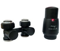 Комплект радиаторный прямой 3/4"-3/4" Premium Eleganckie Черный структурный