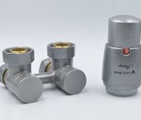 Комплект радиаторный прямой 3/4"-3/4" Premium Eleganckie серый металлик